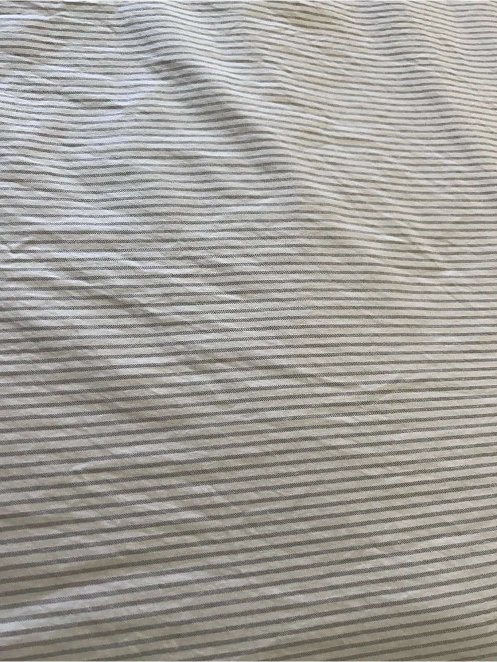Ralph Lauren Home Gray White Striped Full Double Flat Sheet Cotton Classic
